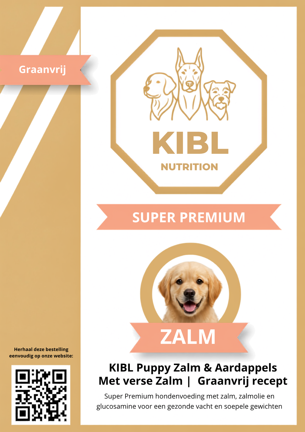 KIBL Super Premium Puppy Graanvrij - Zalm