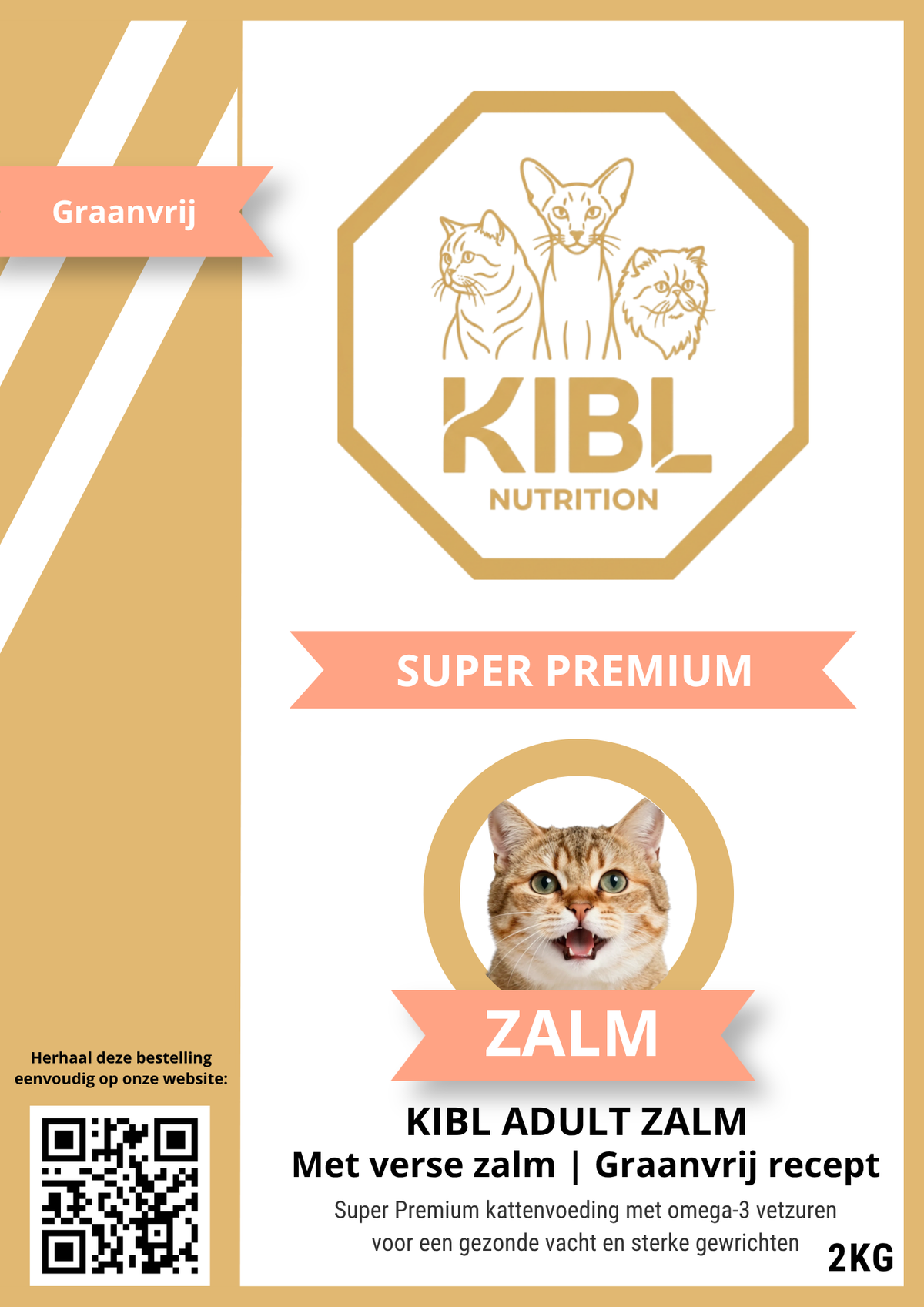 KIBL Volwassen Premium Graan-vrij – Zalm | Kat